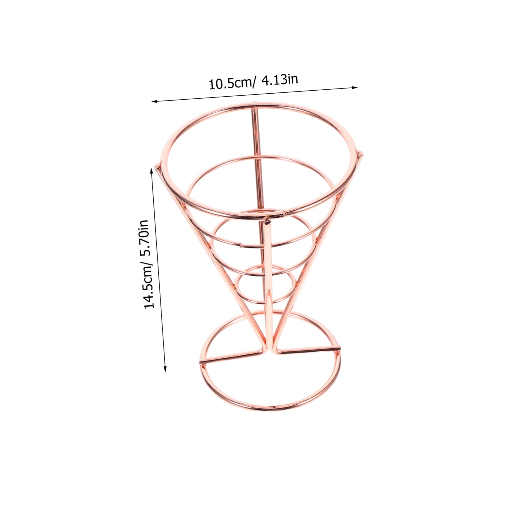 OFFSCH 2pcs Stainless Steel French Fries Cone Holder Creative Snack Serving Basket for Appetizers Food Display Stand for Fried Food and Onion Rings