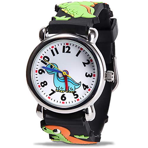 Kids Waterproof Watch, Cute 3D Cartoon Children's Watches with Easy-to-Read Numbers and Pointers