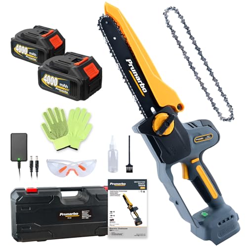 Prunarbo 8" Cordless Mini Chainsaw, Makita 18V, 8000mAh