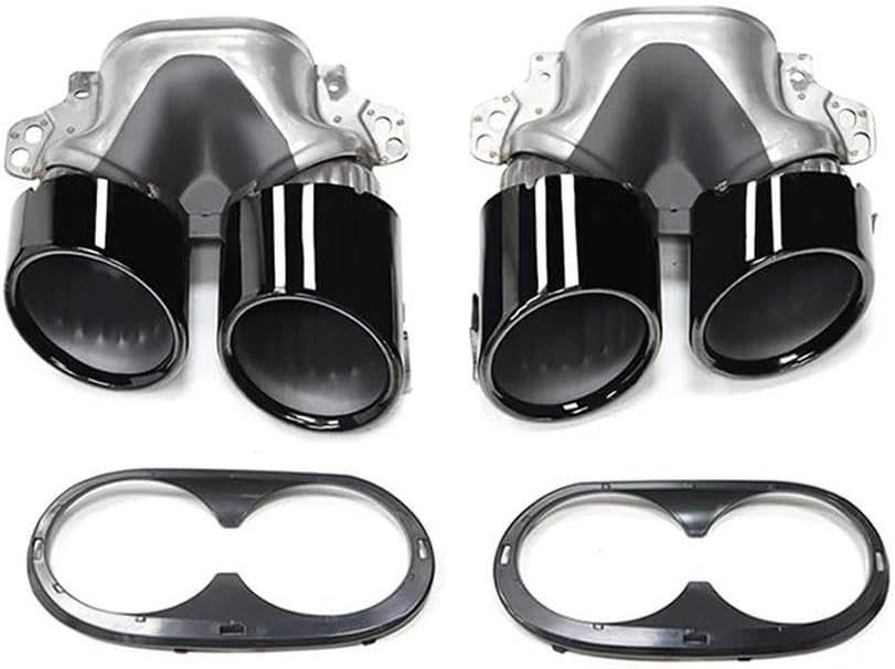 Spare Parts Quad Car Exhaust Tip For Benz A-Class W177 A35 A200 A180 Rear Bumper Black Muffler Header Exhaust System(Black B)