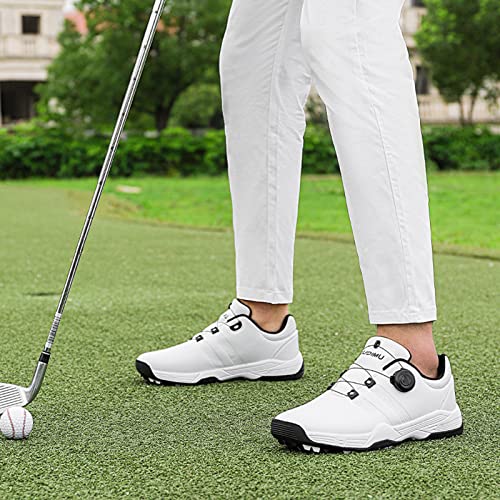 Men's Golf Shoes Waterproof Wear-Resistant Non-Slip Golf Shoes Ladies Swivel Buckle Pink Golf Shoes - Image 7