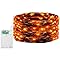 Jsdoin Halloween Decoration Orange Fairy Lights, 2 PCS 50 LED Battery Operated String Lights Copper Wire Light for Indoor Outdoor Lighting, Bedroom, Party, Tree Decoration(5M/16ft,Orange)