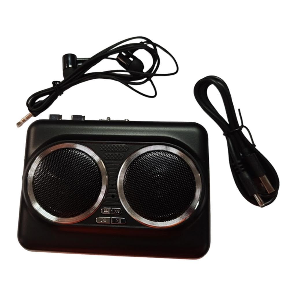 F Fityle Reproductor de Cintas Cassette Conversor Cassette a MP3 con Entrada para Auriculares Altavoz Doble Portátil con Control de Volumen Función de Digitali, Negro