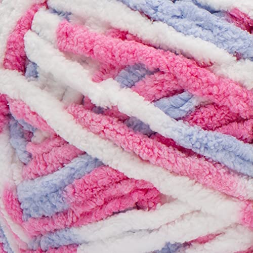 Image of Bernat Baby Blanket BB Pink /Blue Ombre Yarn - 5 Pack of 10.5oz /300g - Polyester - #6 Super Bulky - 220 Yards - Knitting /Crochet
