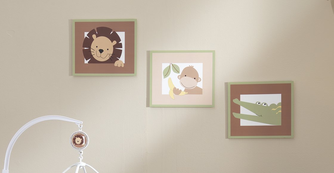 Bedtime Originals Baby Zoo Wall Decor - Chocolate (Discontinued by Manufacturer)