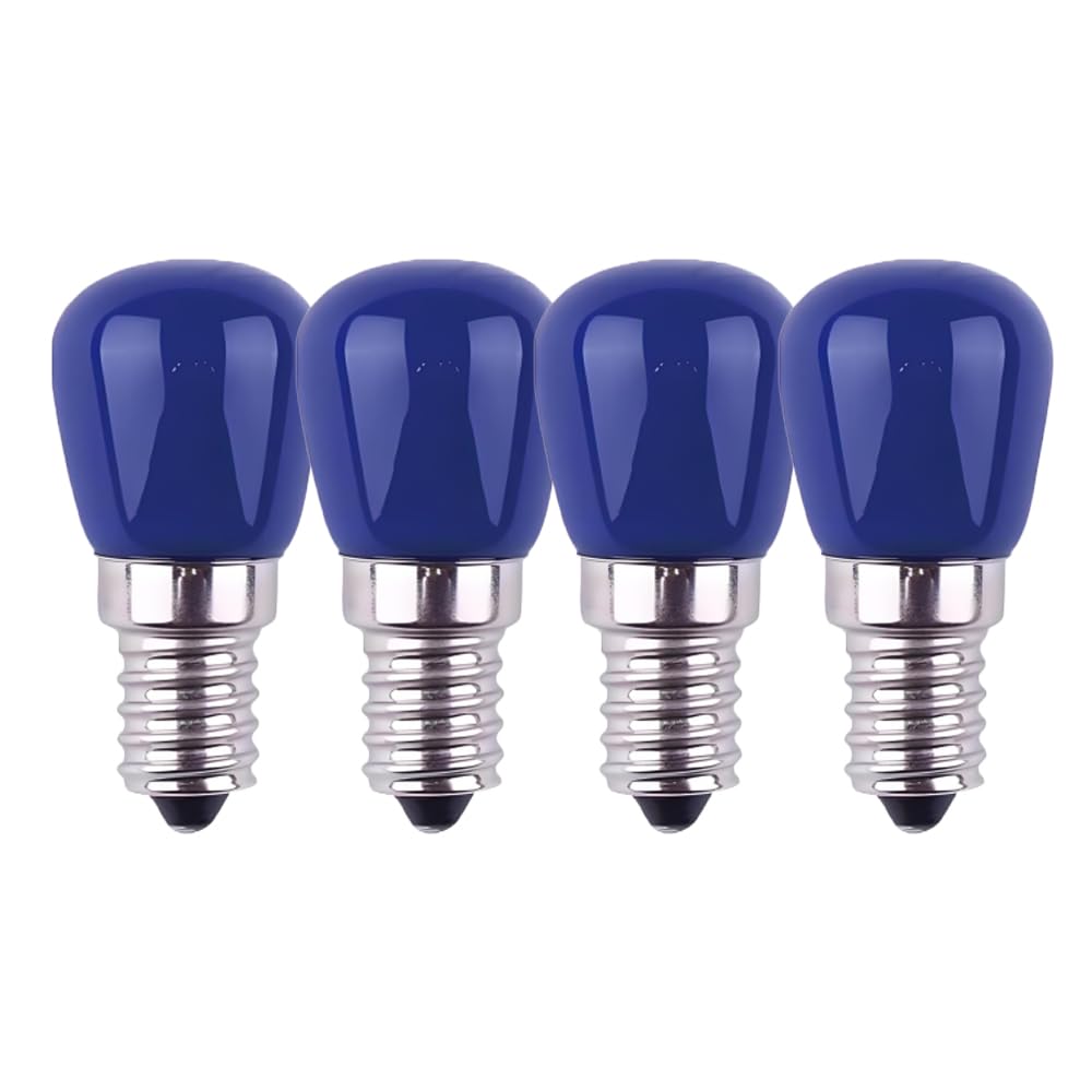 Lampadine LED Colorate E14 Blu - 3W, Luce Atmosferica Per Feste, Halloween, Natale, Bar - Pacco Da 4