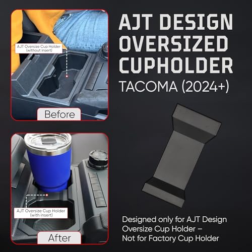 Inserto portavasos para Toyota Tacoma 2024+ negro miniatura 3