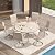 VICLLAX Swivel Patio Chairs Set of 6, Padded Lawn Metal Chair with Breathable Textilene Fabric, High Back Outdoor Dining Chairs for Outside, Sandshell Color Frame and Fabric