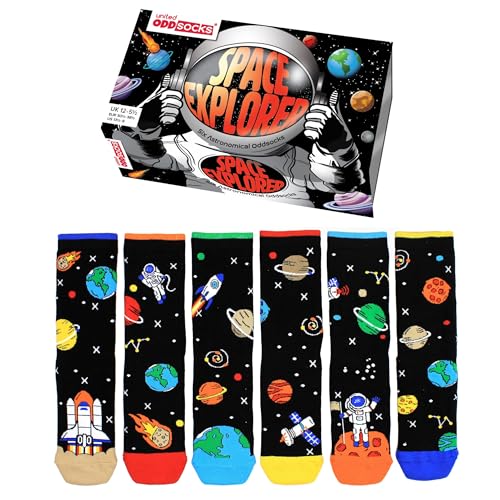 Chaussettes espace enfants United Oddsocks pour s'habiller seul le matin en s'amusant