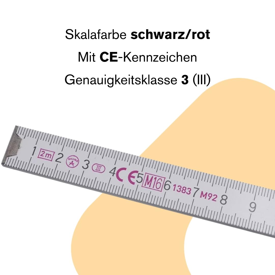 Bernstein Werkzeug GmbH, 7-502, Righello Bernstein Tool, legno, 2m
