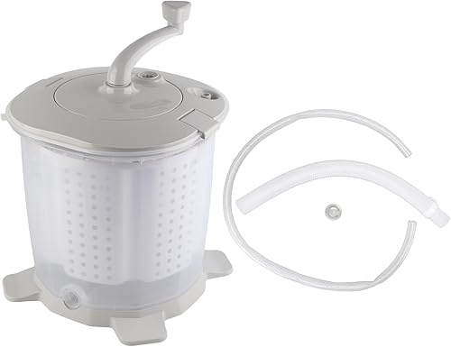 Lavadora de manivela, lavadora manual no eléctrica con cesta desmontable y velocidad de giro de 1200 rpm, arandelas portátiles para camping,