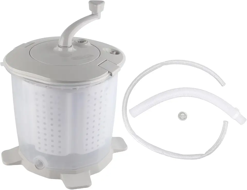 EMUKOEP Portable Manual Washing Machine, Non-Electric Washing Machine With Hand Cranked Compact And Lightweight Ideal For Camping Travels And Small Flats Easy To Use