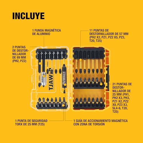 DEWALT EXTREME FlexTORQ Juego de atornillado (37 piezas), DT70731T-QZ