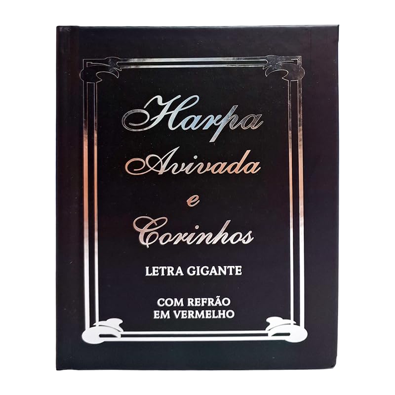 Harpa avivada e corinhos letra gigante - 12 tradicional preta