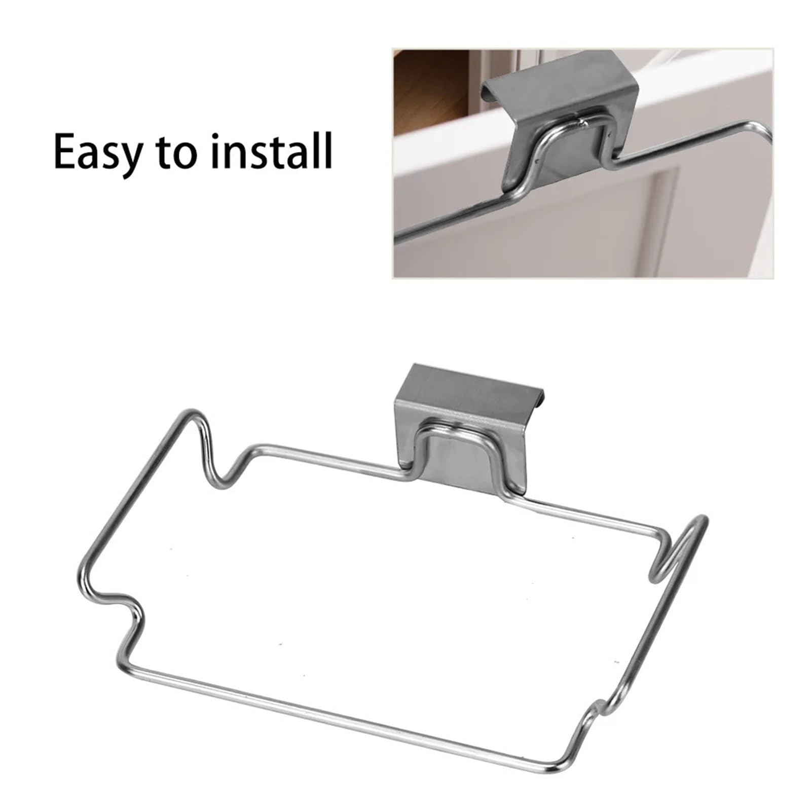 2 uds Estante for Bolsas de Basura, for Cocina, Puerta Armario Acero Inoxidable, Soporte for Almacenamiento, for para Bolsas