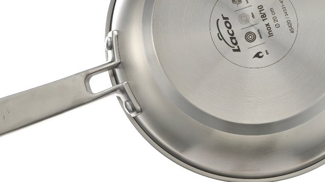 Crêpière Lacor Foodie 28 Cm - Acier Inoxydable 18/10 - Revêtement Antiadhésif QuanTanium Renforcé Titane - Compatible Induction - 5