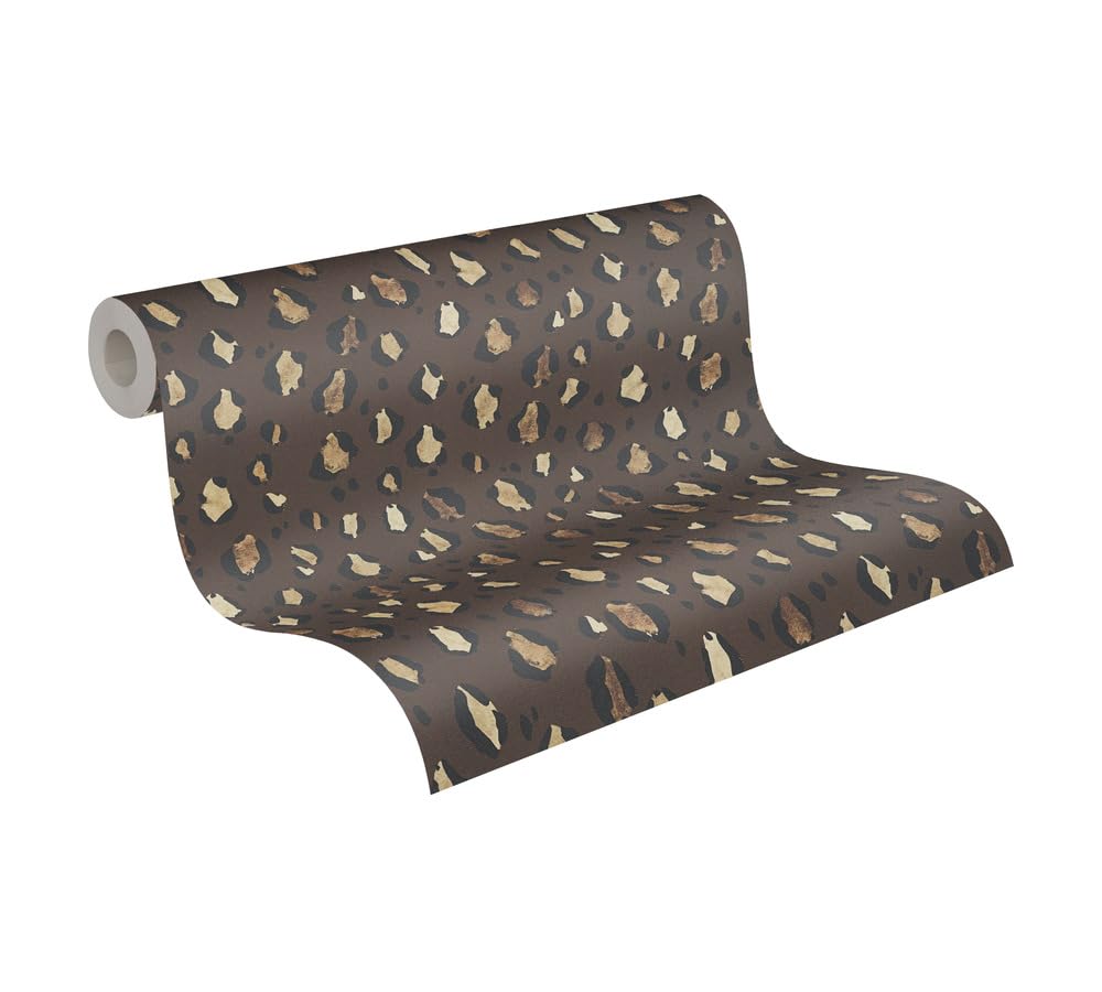 Papier peint léopard intissé marron Livingwalls 10m x 0,53m 782163