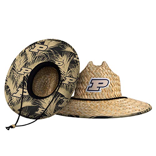 Image of FOCO Men's NCAA College Team Logo Floral Straw Sun Hat