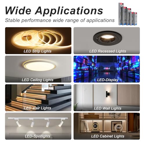 Tira LED COB 16.4 pies 400 LEDs/m 4000K con fuente miniatura 7