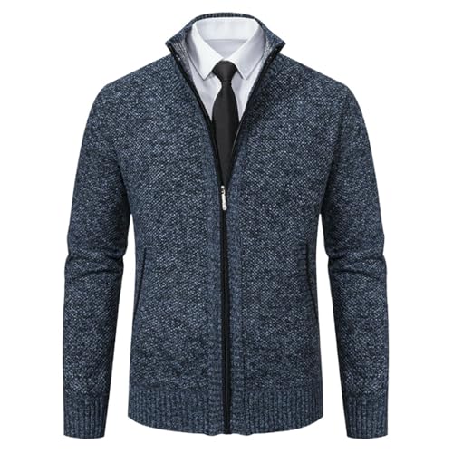 Jersey de punto para hombre con forro de felpa grueso