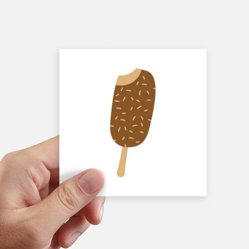 Sticker croustillantes Sweet Chocolate Ice Cream autocollant carré 10cm haute adhérence