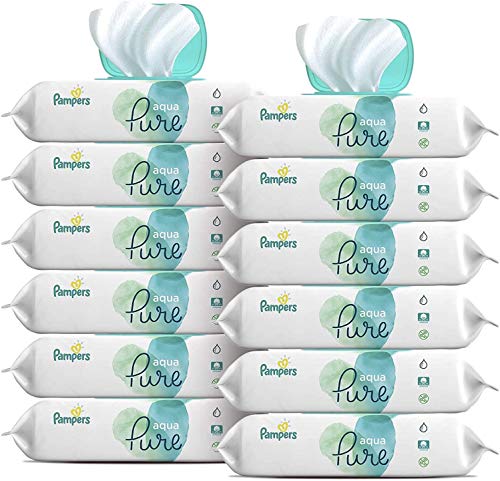 Pampers Pure Baby Wipes, 99% Water made with Organic Cotton, 48 Wipes (Pack of 14) 672 Wipes
