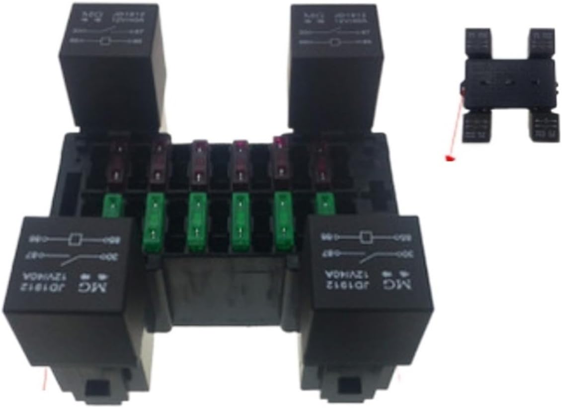 Plug-in Low-Voltage Automotive Insurance Box 12-Way Fuse Box with 4 relays