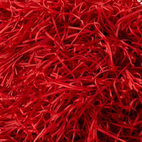 Shredded Tissue Paper 200 Grams Red Shredded Paper for Gift Boxes Premium Filler for DIY Crafts Gift Wrapping and Event Decorations Red Tissue papers
