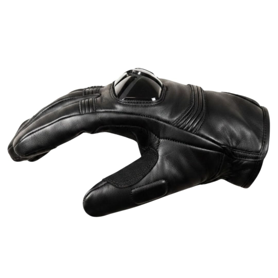 MDM Guanti Moto Pelle Uomo con Protezioni – Nappa Premium, antiscivolo, touchscreen, chiusura a strappo, comodi e resistenti all’abrasione