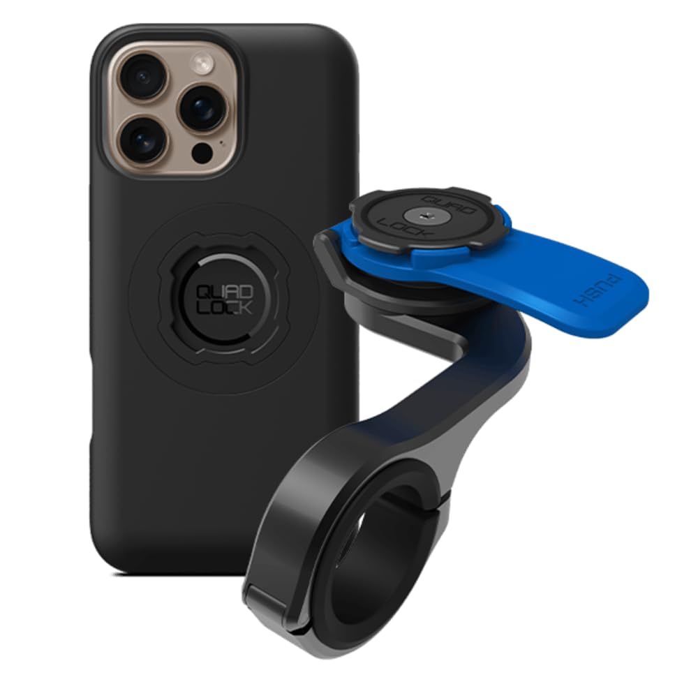 Quad Lock Support Guidon Allongé Pro pour Téléphone de Vélo avec Coque MAG pour iPhone 16 Pro Max