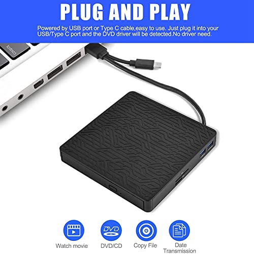 Lecteur DVD externe USB 3.0 Type-C et graveur CD pour PC portable - 5