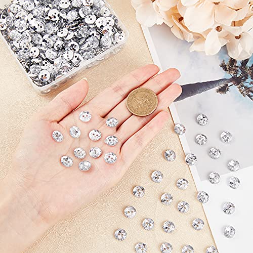 Olycraft 500Pcs Faceted Buttons 2-Hole Sewing Buttons 10Mm Acrylic Crystal Buttons For Cloths Jewelry Making And Diy Crafts #TOP2