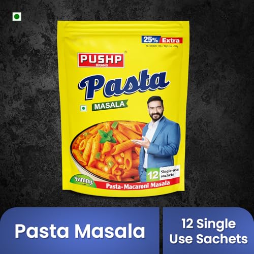 Image of Pushp Brand Pasta Masala 12 pouch (pack of 1)
