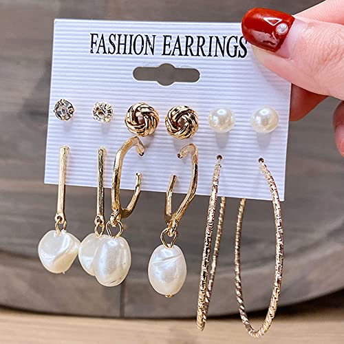 Image of Shining Diva Fashion Stylish Pairs Metal Earrings for Women and Girls