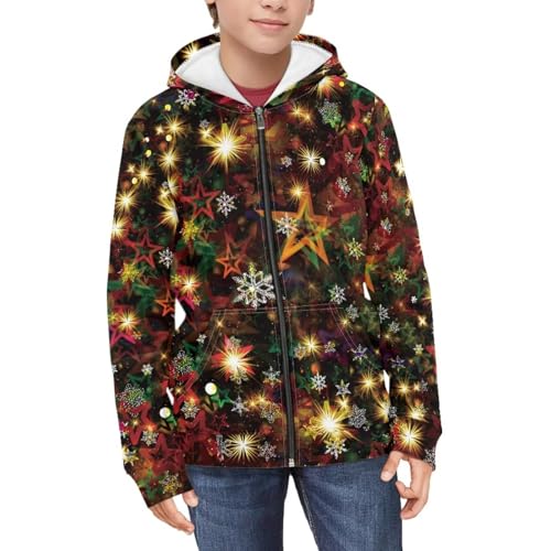 Hoodies for Kids Hooded Jacket Tops with Pocket Full Zip Up Sweatshirts for Boys Girls3