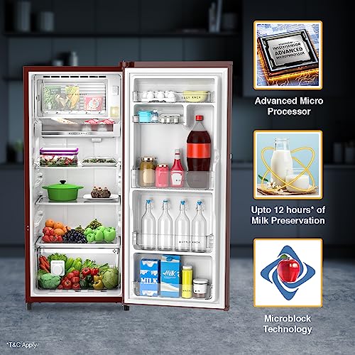 Image of Whirlpool 192 L 3 Star Auto-Defrost Inverter Vitamagic Pro Direct-Cool Single Door Refrigerator (215 VMPRO PRM 3S INV WINE DAFNE-Z, 2023 Model)