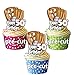 Gant de baseball prédécoupée – 50E anniversaire – comestible pour cupcakes/gâteau Décorations (lot de 12)