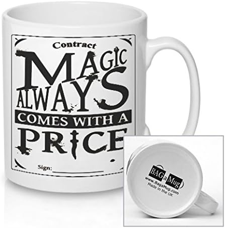 Magic Always Comes with a Price Black and White - Once Upon a time - Fantasy Drama Fairy Tale Ceramic Gift Tea Coffee Mug