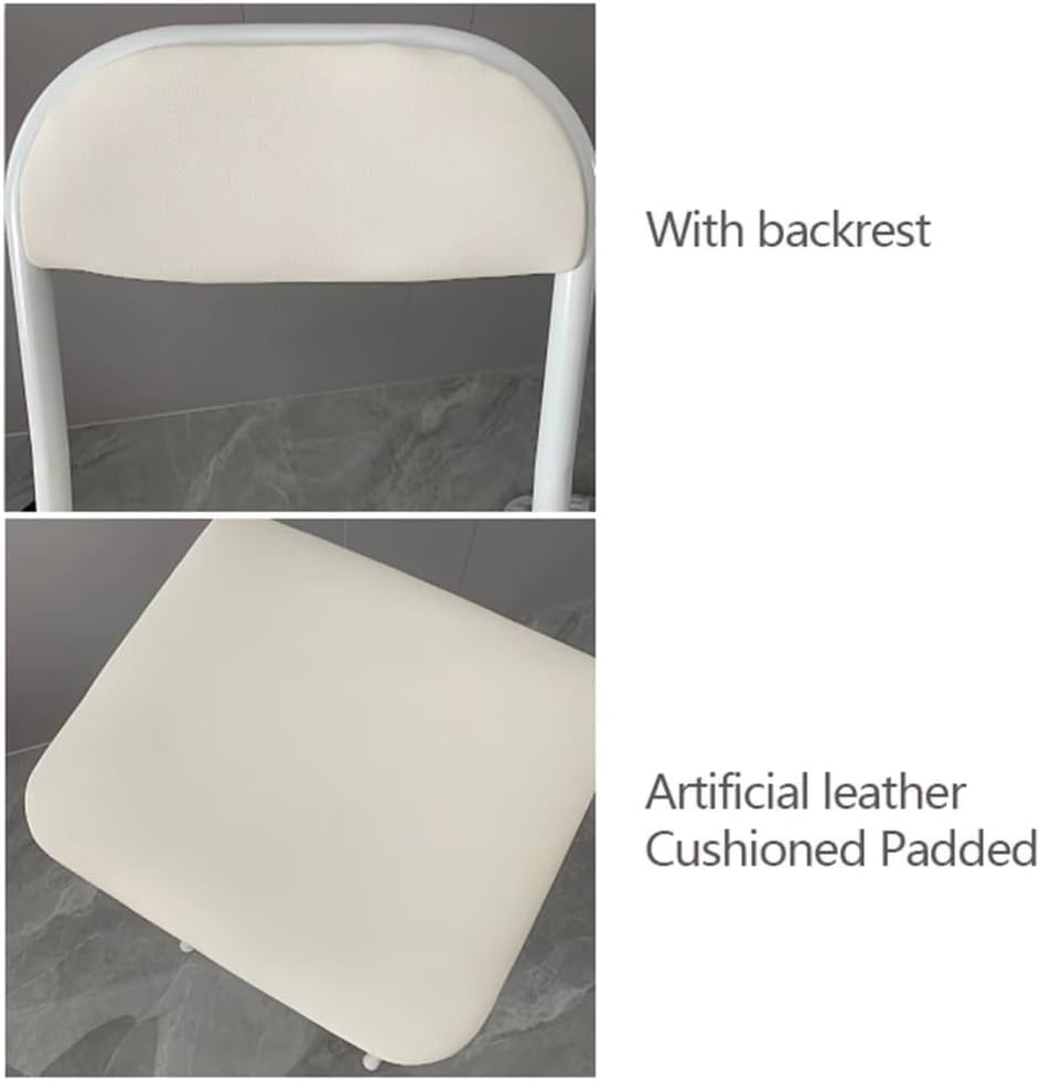 Tabouret de cuisine pliable blanc 70 cm pour optimiser un studio - 5
