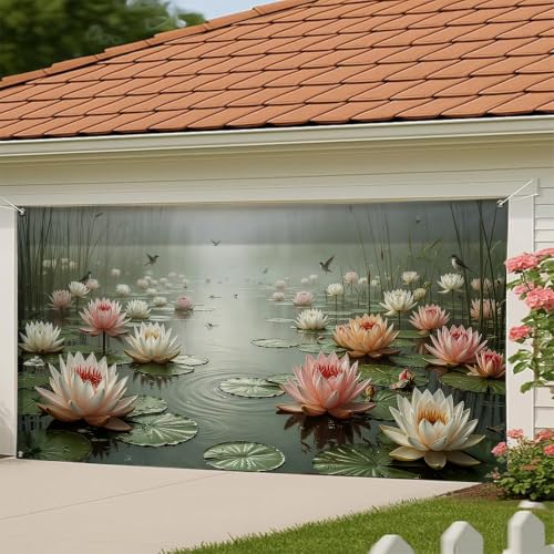 Housse de porte de garage nénuphar pour rénover une façade usée - 2