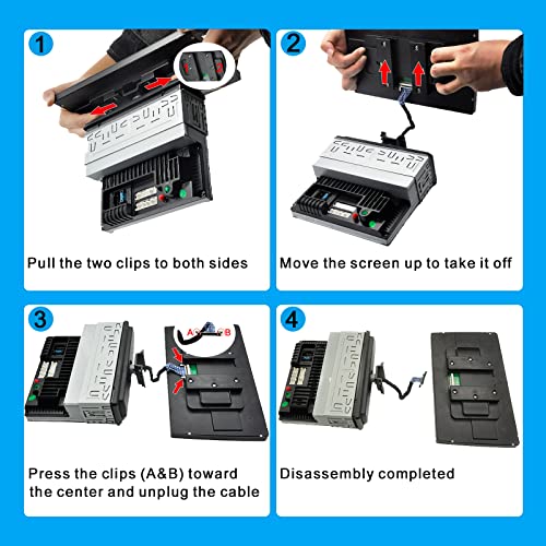 Single Din Touchscreen Car Stereo - 10 Inch Qled Android Car Radio, Detachable Head Unit Audio Receiver With Wireless Carplay, Android Auto, Backup Camera, Fm/Am Car Radio, Subwoofer 5.1 Channel #TOP6
