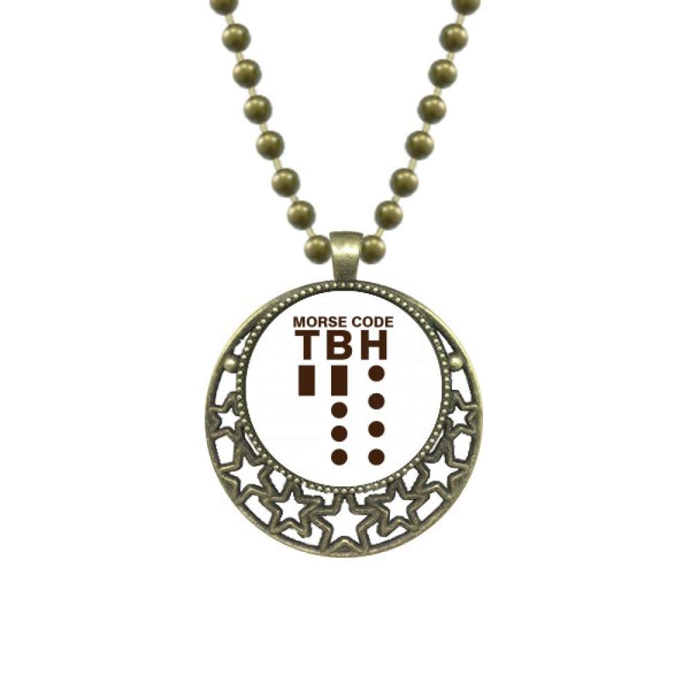 Morse Code Honestly Expressed Point Line Pendant Star Necklace Moon Chain Jewelry