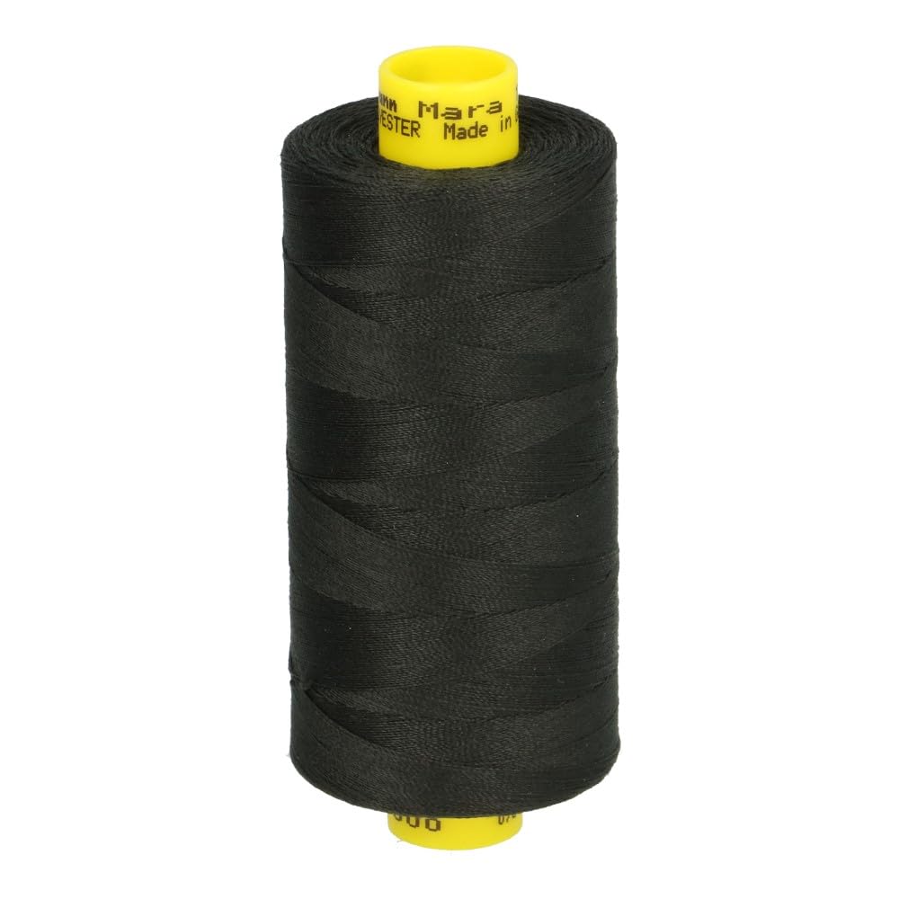 Gutermann Mara 120 All-Purpose Sewing Thread Set of 2 Polyester 1000 m Sewing Machine Thread UV Resistant, (Black, 2)