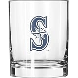 Boelter Brands MLB Game Day Rocks Glass for Whiskey, Old Fashioned, Scotch 14oz (Seattle Mariners)
