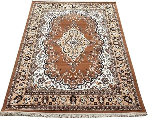 Image of Soft Traditional Washable Beautiful Acrylic Rugs for Home Decor Living Room 8x11 feet (240 x 330 CM) Gold