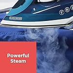 BLACK+DECKER Steam Iron for Clothes with Retractable Cord, Vertical Steaming, Anti-Drip Design, Spray Mist and Auto Clean Button, 1200W - Image 2