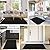 hicorfe Indoor Doormat,Front Back Door Mat TPR Backing Non Slip Mats 20"x31.5" Absorbent Resist Dirt Entrance Doormat Inside Floor for Entryway Washable Low-Profile (Black)
