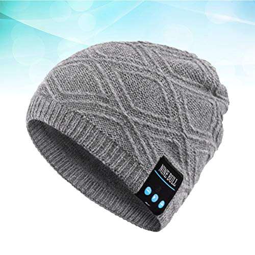 LIOOBO Touca de inverno, aconchegante, elegante, chapéu de tricô, criativo, moderno, com speaker e m