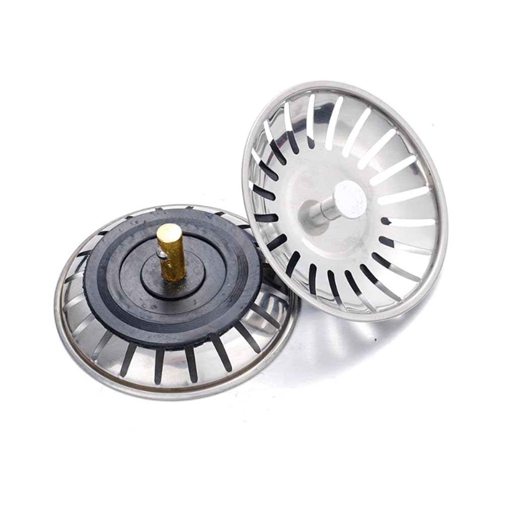 KICHI 2 Piece Sink Drain Strainer Silver Stainless Steel Ultimate Solution for Long-Lasting Stainless