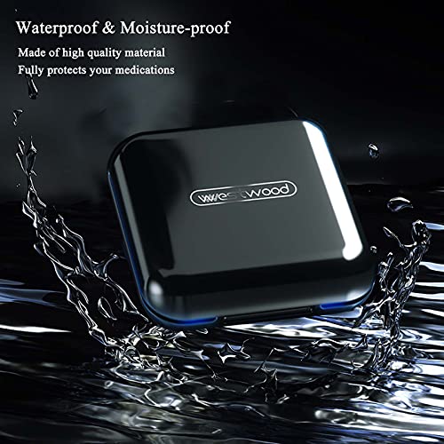 Image of Pill Organizer Portable Pill Box Waterproof Pill Case Travel Medicine Organizer for Purse or Pocket Multifunctional Small Pill Storage Box with Removable X Compartments for Jewelry Earrings